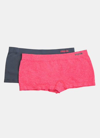 Women's 2-Pack Seamless Boy Shorts