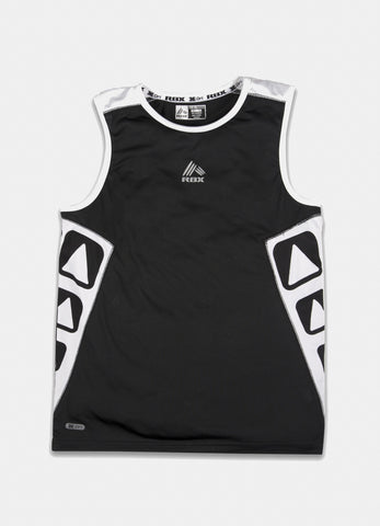 Boy's Ventilated Tank Top with Mesh Insert  Black