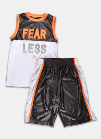 Boy's 2 Piece Printed Tank Top and Basketball Short Set