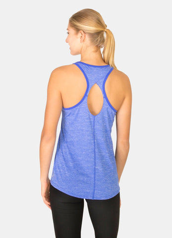 Striated Keyhole Back Racer back Tank Top