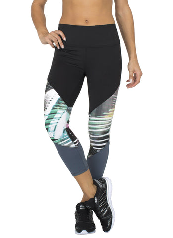 Lazer Beam Spliced Printed Leggings