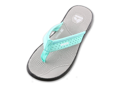 RBX Women's Textured Footbed Flip Flop Mint Green/Grey Size 8