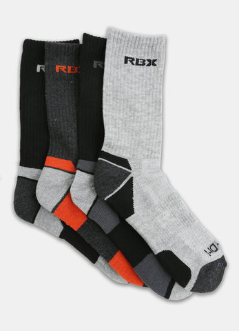 4 Pack Boy's Crew Socks